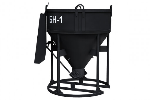 Бадья вертикальная для бетона БН-1 лоток 1000 л